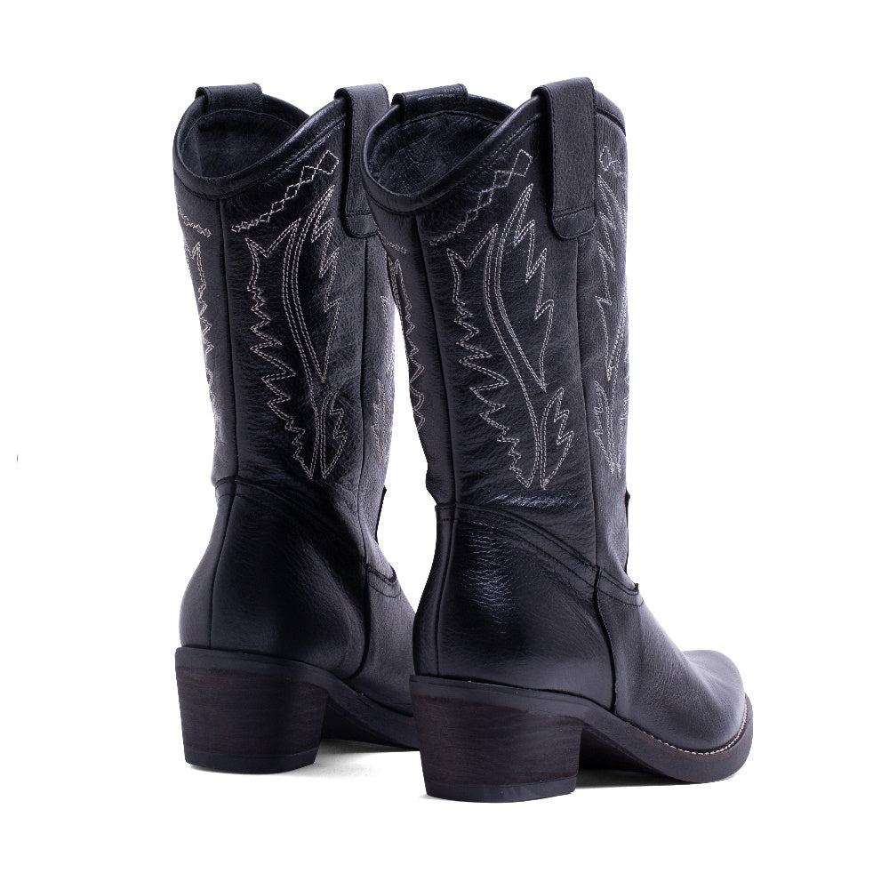BOTA CA-1364 BORDADO SALVAJE NEGRO