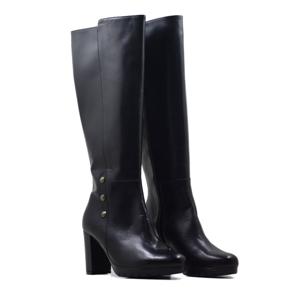 BOTA CA-1878 EN PIEL KRUST NEGRO