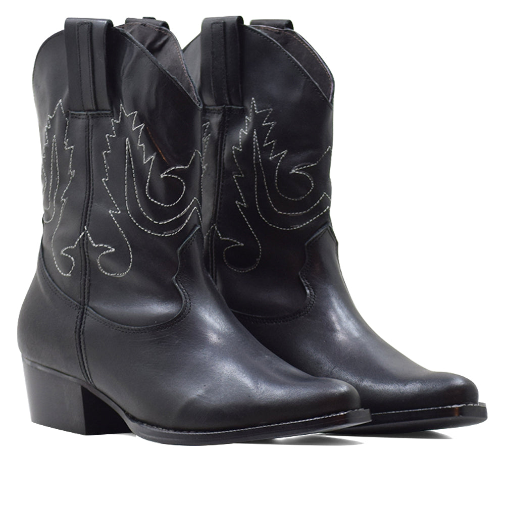 BOTIN CA-1608 EN PIEL MARSELLA NEGRO