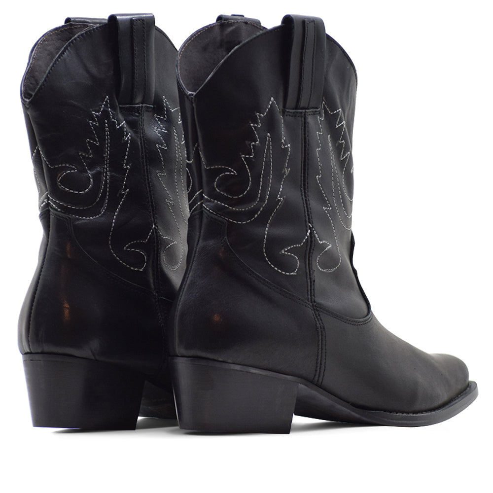 BOTIN CA-1608 EN PIEL MARSELLA NEGRO