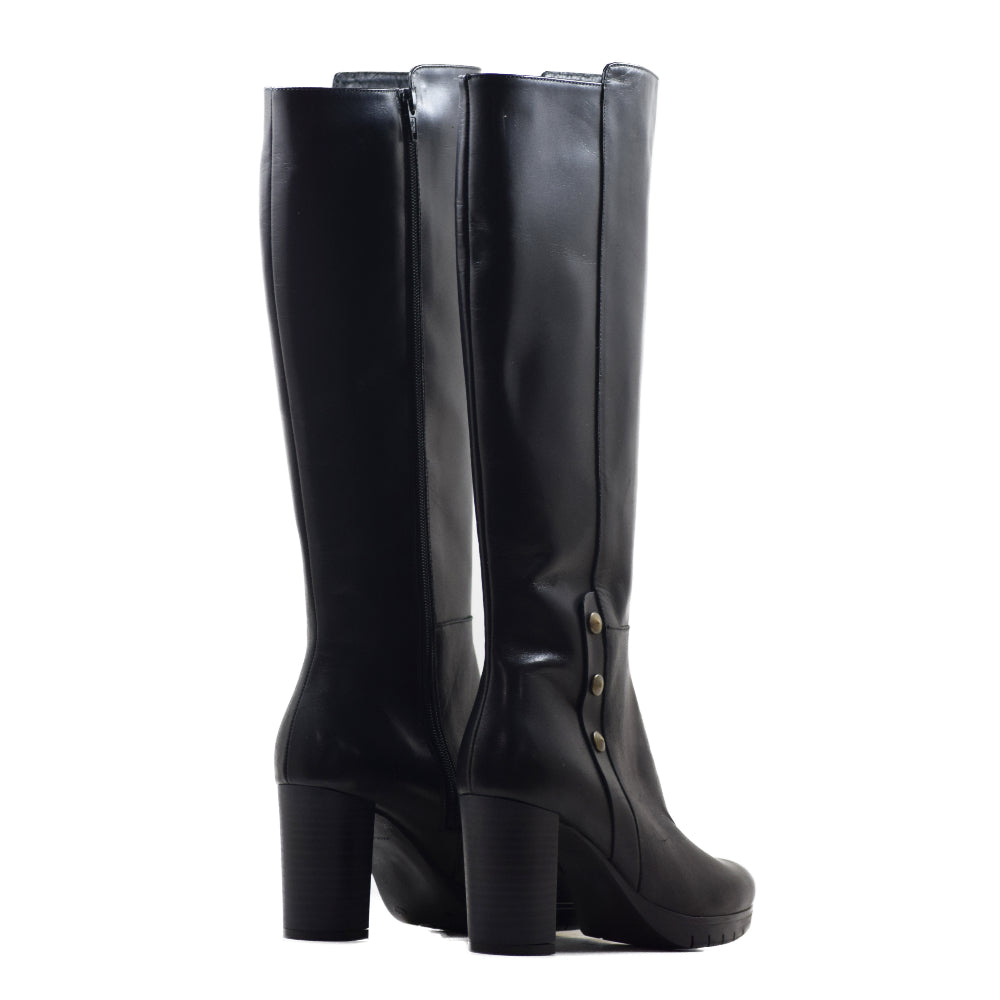 BOTA CA-1878 EN PIEL KRUST NEGRO