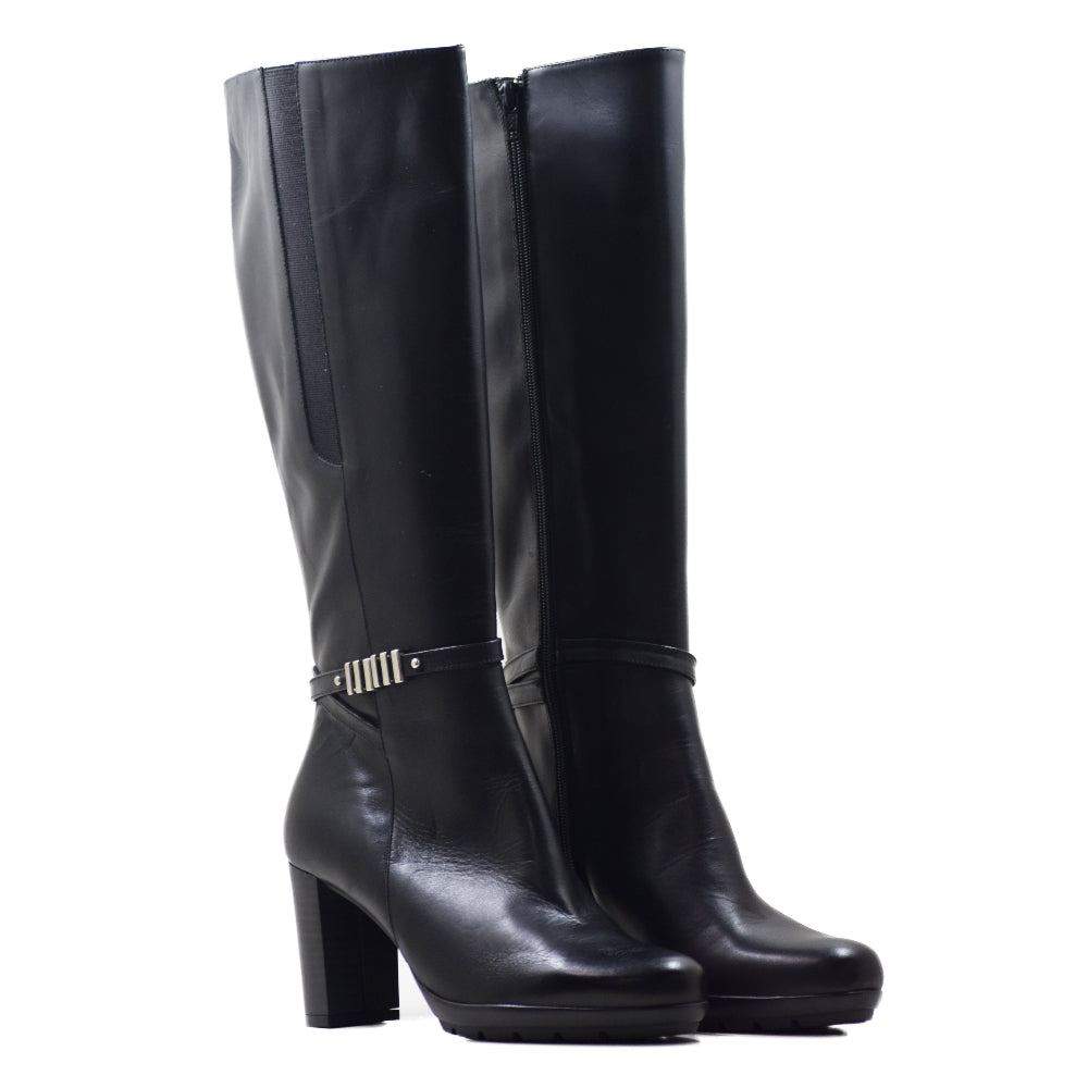 BOTA CA-1881 EN PIEL KRUST NEGRO