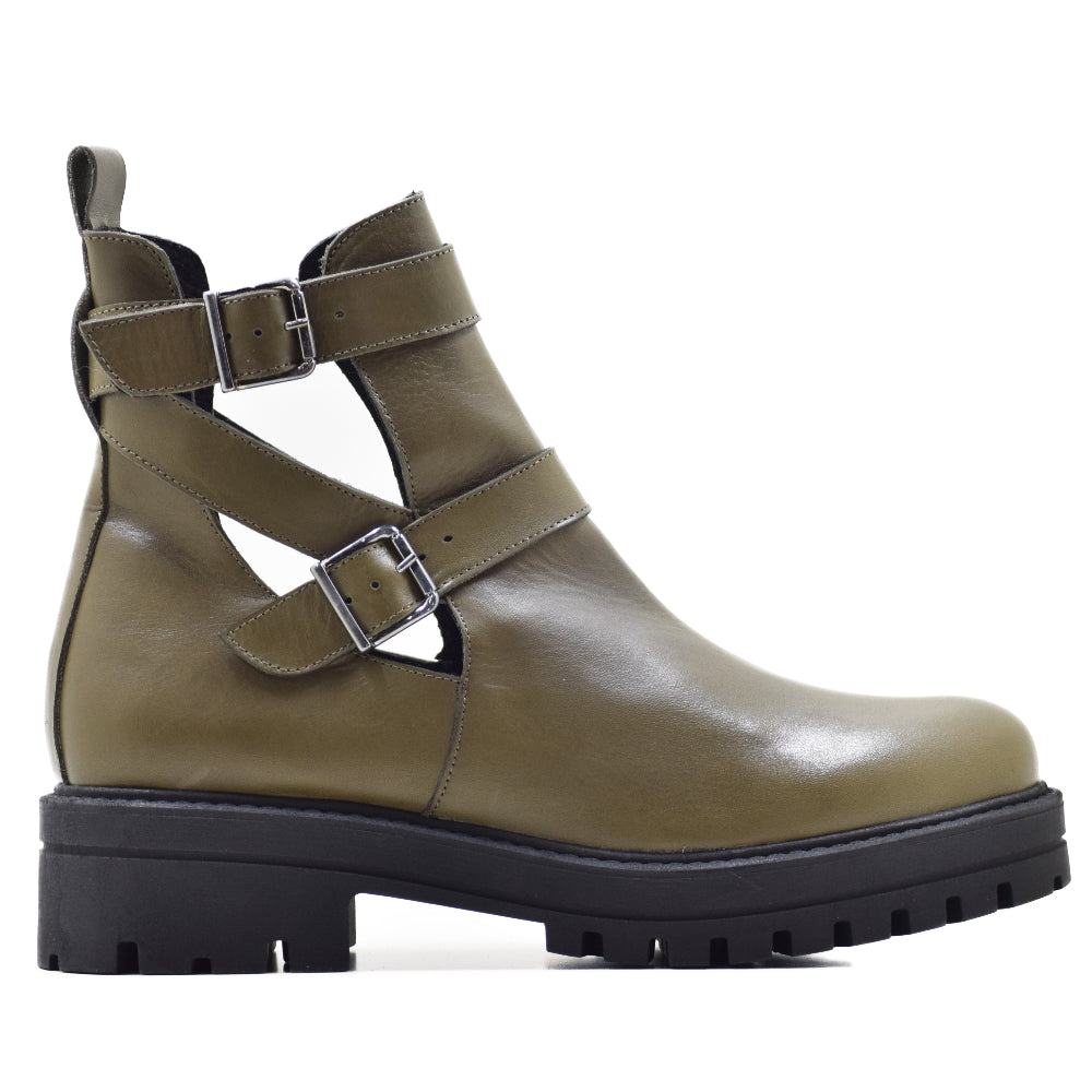 CA-1896 KHAKI KRUST LEATHER BOOT